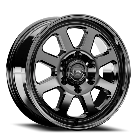 Gloss Black Milled Spoke Torque HD Navigator Aluminum Wheel 6 on 130mm (83.9mm Bore)
