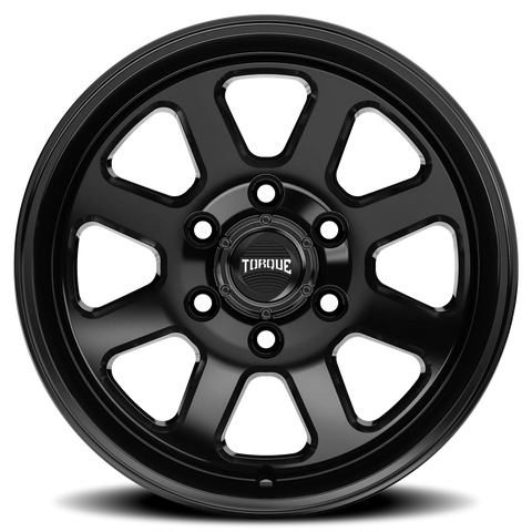 Satin Black Torque HD Navigator Aluminum Wheel 6 on 130mm (83.9mm Bore)