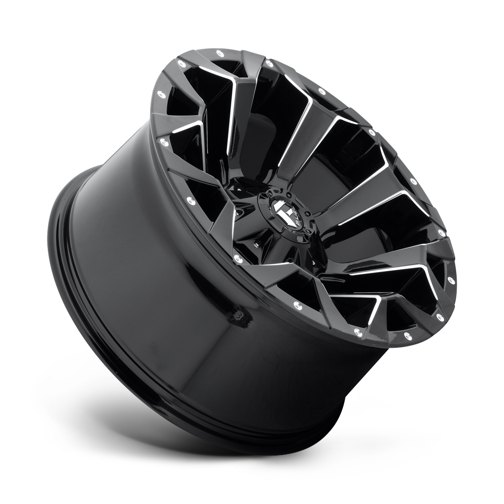 Fuel Assault D576 Gloss Black Aluminum Chevy / GMC SRW Wheel Kit