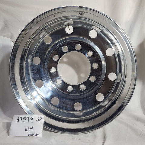 24.5x8.25 Accuride 10x11.25" Stud Pilot (Budd) Standard Polish Both Sides (returned item)