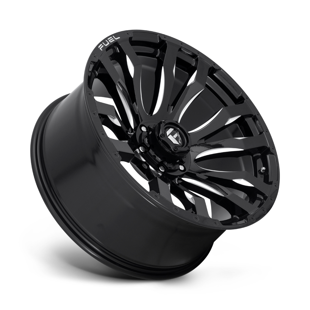 トップス Lee 80s Abrasive Wheels G.B.H BLITZ Fuel Blitz D673 Gloss Black Milled Aluminum Chevy / GMC SRW