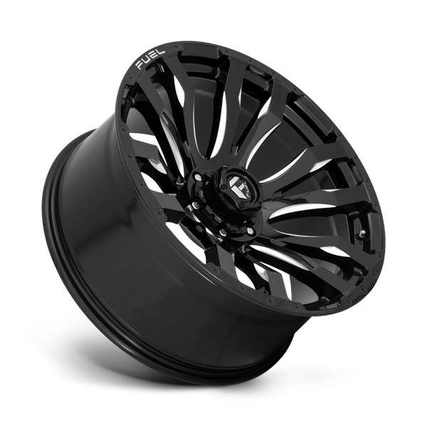 Fuel Blitz D673 Gloss Black Milled Aluminum Chevy / GMC SRW Wheel
