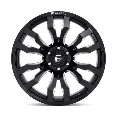 Fuel Blitz D673 Gloss Black Milled Aluminum Ford SRW Wheel Kit (8x170)