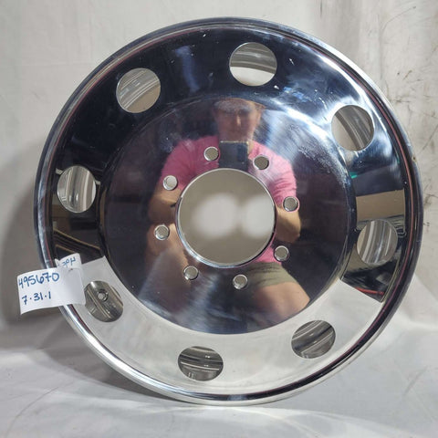 19.5x6.75 Northstar 8x6.5" Hub Pilot Mirror Polished Both Sides (Dodge Ram 3500 DRW 1994-2018) (returned item)