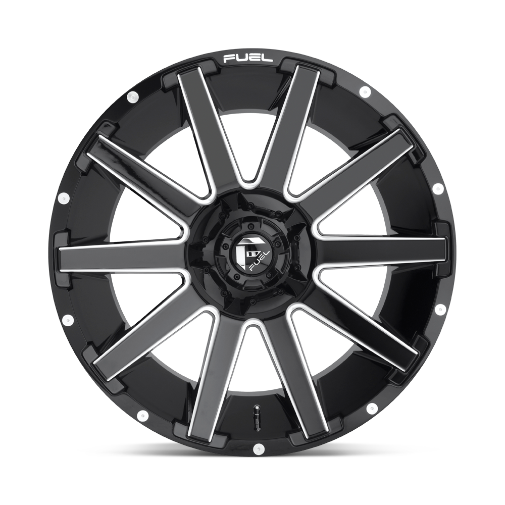 Fuel Contra D615 Gloss Black Aluminum Ford SRW Wheel Kit (8x170