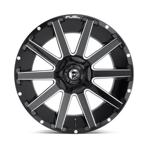 Fuel Contra D615 Gloss Black Aluminum Ford SRW Wheel Kit (8x170)