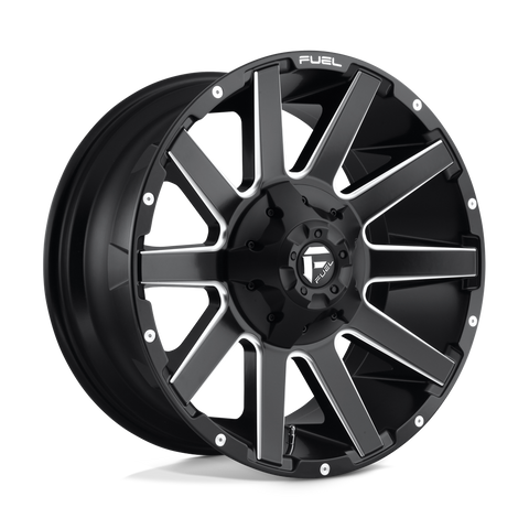 Fuel Contra D616 Matte Black Aluminum Ford SRW Wheel Kit (8x170)