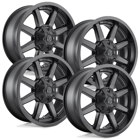 Fuel Maverick D436 Satin Black Finish Aluminum Ford SRW Wheel Kit (8x170)