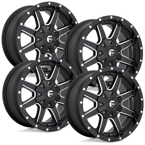 Fuel Maverick D538 Milled with Matte Black Finish Aluminum Chevy / GMC SRW Wheel Kit (8x180)