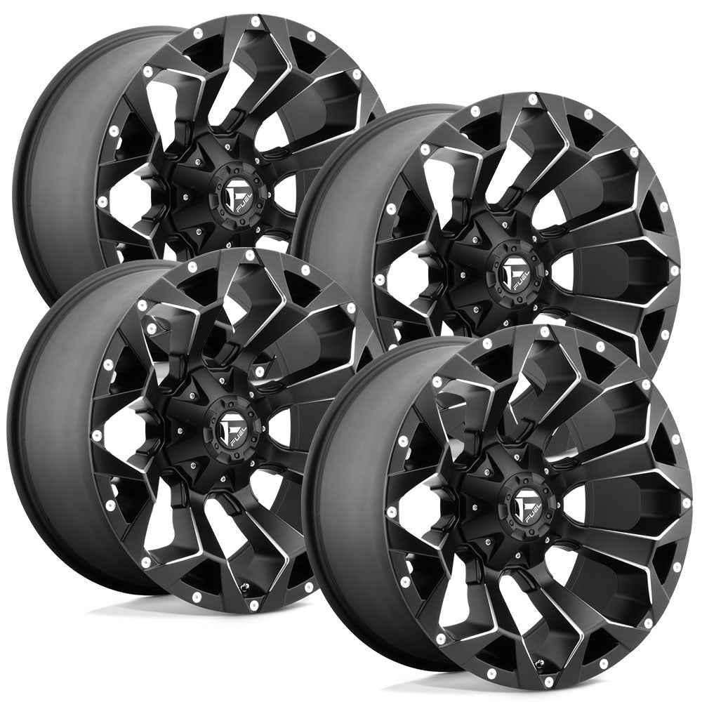 Fuel Assault D546 Matte Black Aluminum Dodge Ram SRW Wheel Kit (8x6.5 ...