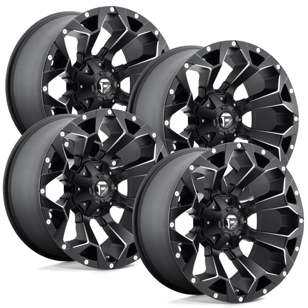 d*e様 ハイルV2 ティーゲルGT ユンカースF2 3体セット Fuel Assault D546 Matte Black Aluminum Ford SRW Wheel Kit (8x170