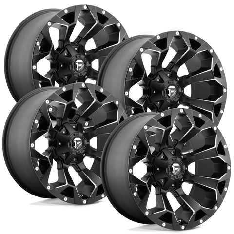 Fuel Assault D546 Matte Black Aluminum Dodge Ram SRW Wheel Kit (8x6.5)