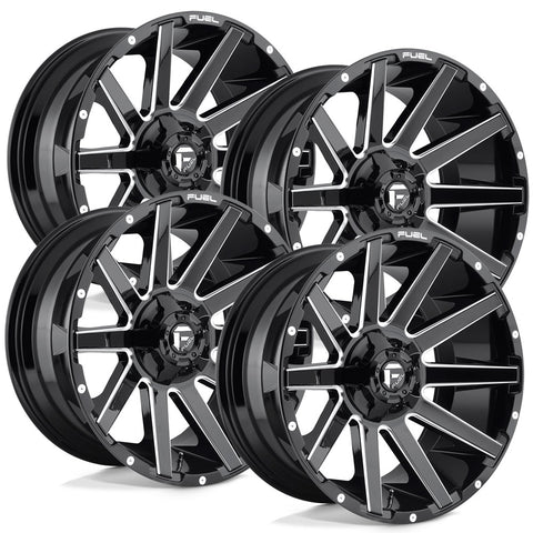 Fuel Contra D615 Gloss Black Aluminum Ford SRW Wheel Kit (8x170)