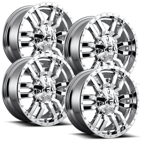 Fuel Sledge D631 Chrome Finish Aluminum Dodge Ram SRW Wheel Kit (8x6.5)