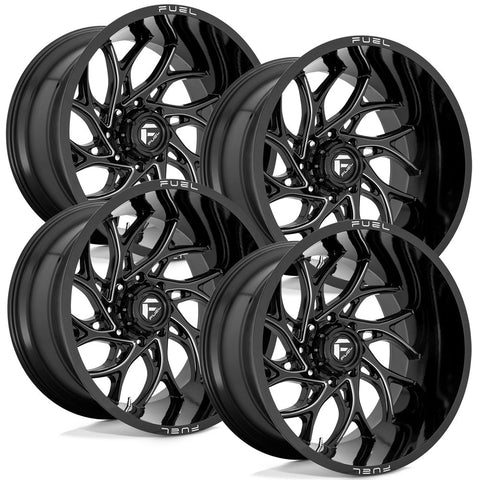 Fuel Runner D741 Gloss Black Aluminum Dodge Ram SRW Wheel Kit (8x6.5)