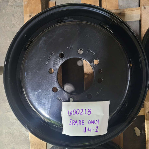 19.5x6.00 8x6.5" Black Steel (Dodge Ram 3500 1994-2018) (SPARE ONLY)