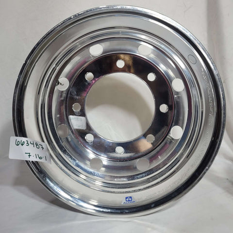 17.5x6.75 Alcoa 8x275mm Hub Pilot High Polished Aluminum Dual Trailer Wheel (returned item)