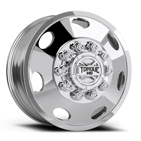 20X8.25 Torque HD High Polished Revolver Aluminum 10x225mm 6-Wheel Set for Ford & Ram