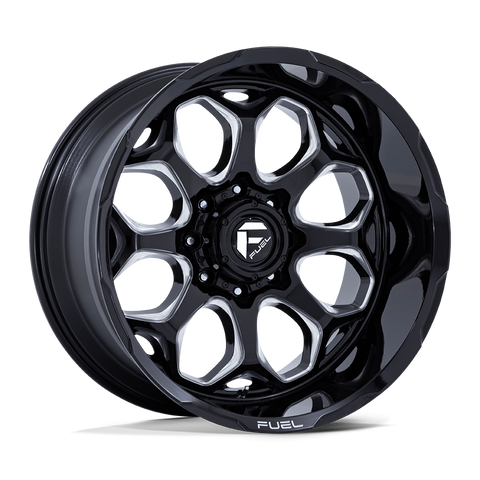 Fuel Scepter D862 Gloss Black Finish and Milled Aluminum Wheel