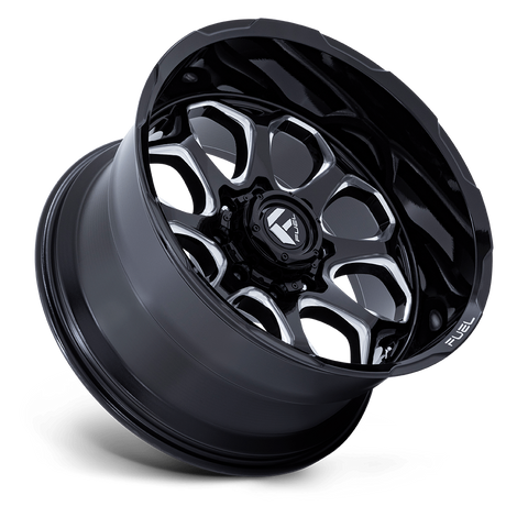 Fuel Scepter D862 Gloss Black Finish and Milled Aluminum Wheel