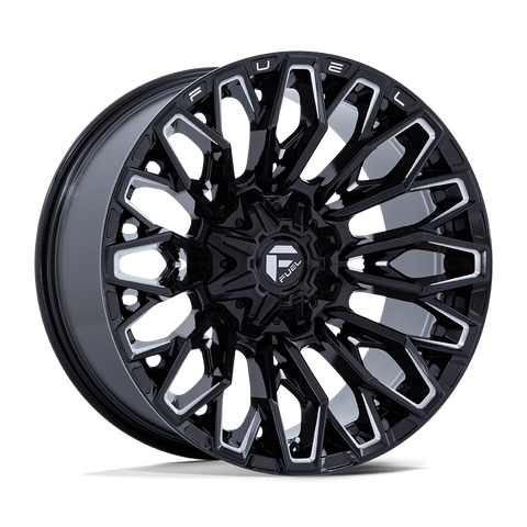 Fuel Strike D865 Milled with Gloss Black Finish Aluminum Wheel