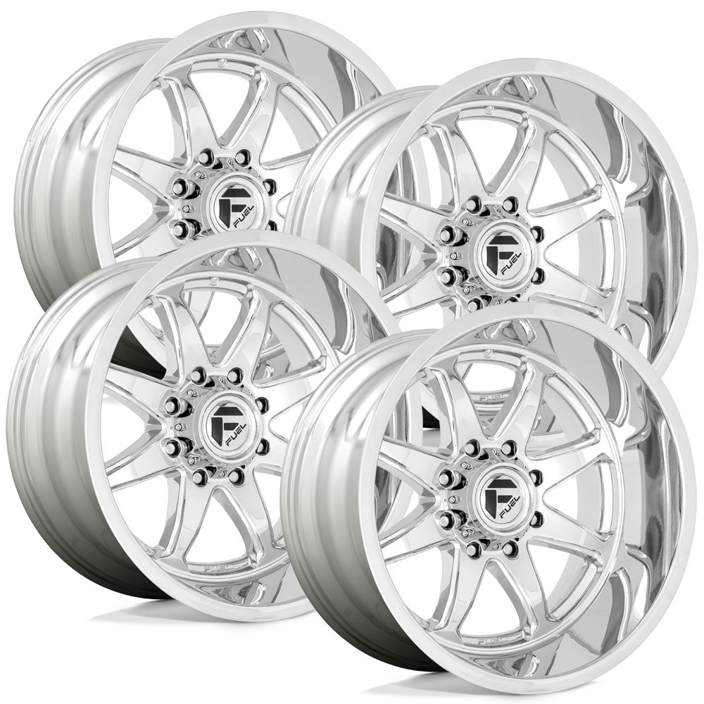 Fuel Hammer D748 Polished Aluminum Chevy / GMC SRW Wheel Kit (8x180 ...