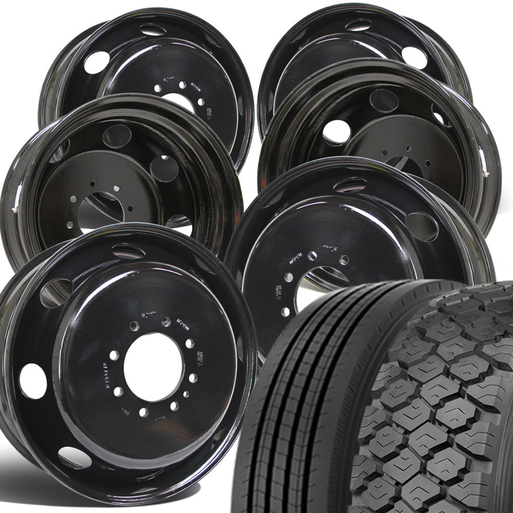 Ironman 19.5 Tire Combo (I-19A/I-604) for  Older Dodge 350 8 x 6.5" DRW Trucks (1969-1993)