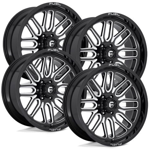 Fuel Ignite D662 Black Aluminum Dodge Ram SRW Wheel Kit (8x6.5)