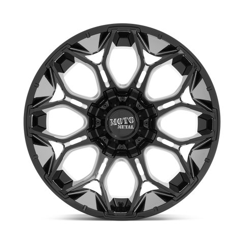 Moto Metal Sniper MO808 Gloss Black and Milled Aluminum Wheel