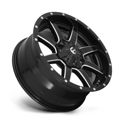 Fuel Maverick D610 Black Gloss Milled Ford SRW Wheel Kit (8x170 Fuel Maverick D610 Black Gloss Milled Ford SRW Wheel Kit (8x170