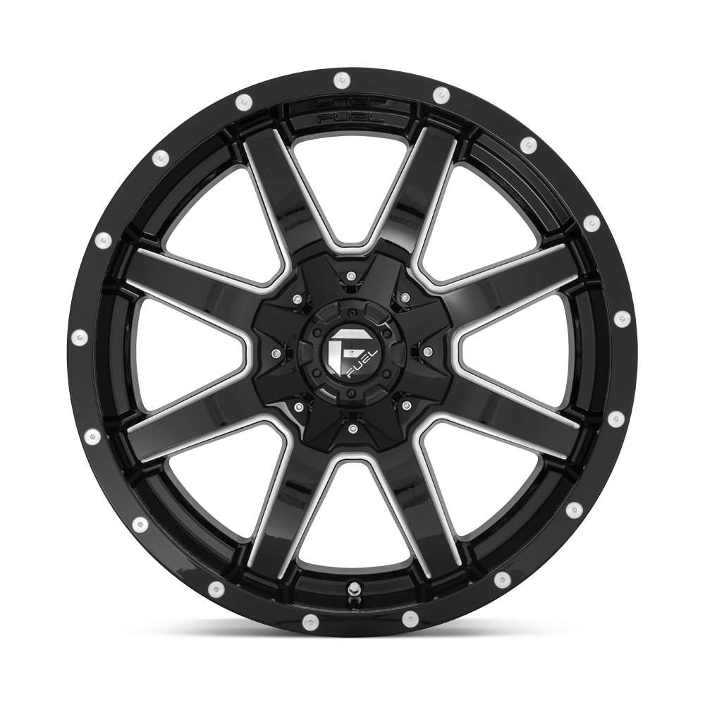 Fuel Maverick D610 Black Gloss Milled Ford SRW Wheel Kit (8x170