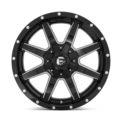 Fuel Maverick D610 Milled with Gloss Black Finish Aluminum Dodge Ram SRW Wheel Kit (8x6.5)