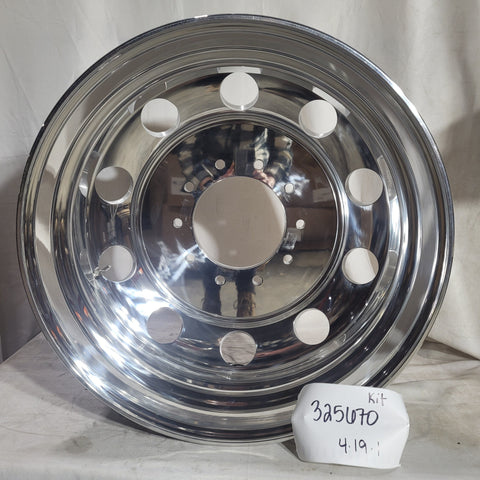 22.5 Aluminum Mirror Polished Wheel Kit (10x225) (returned kit)