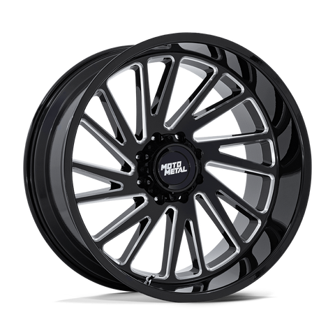 Moto Metal Combat MO811 Gloss Black and Milled Aluminum Wheel