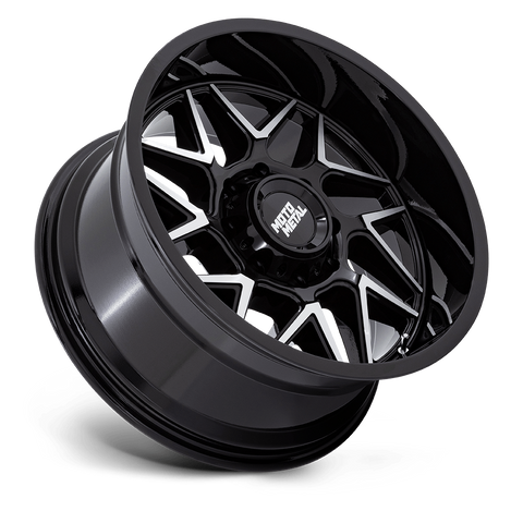 Moto Metal Turbine MO812 Gloss Black with Machined Face Aluminum Wheel