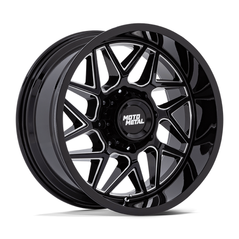 Moto Metal Turbine MO812 Gloss Black and Milled Aluminum Wheel