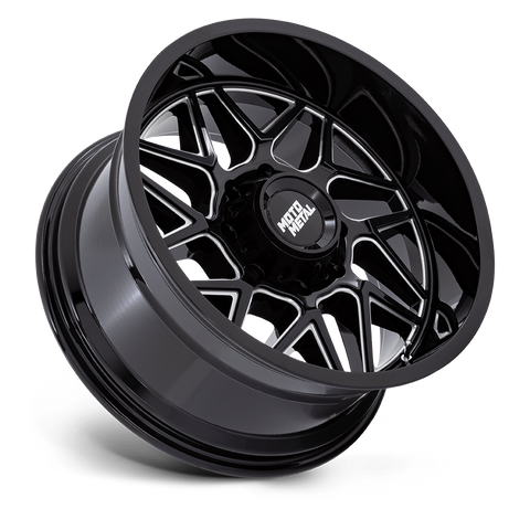 Moto Metal Turbine MO812 Gloss Black and Milled Aluminum Wheel