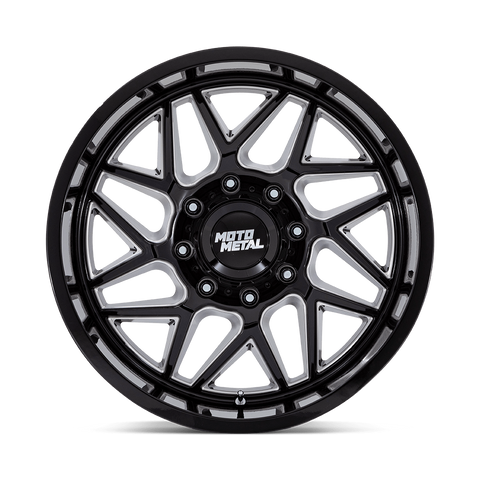 Moto Metal Turbine MO812 Gloss Black and Milled Aluminum Wheel