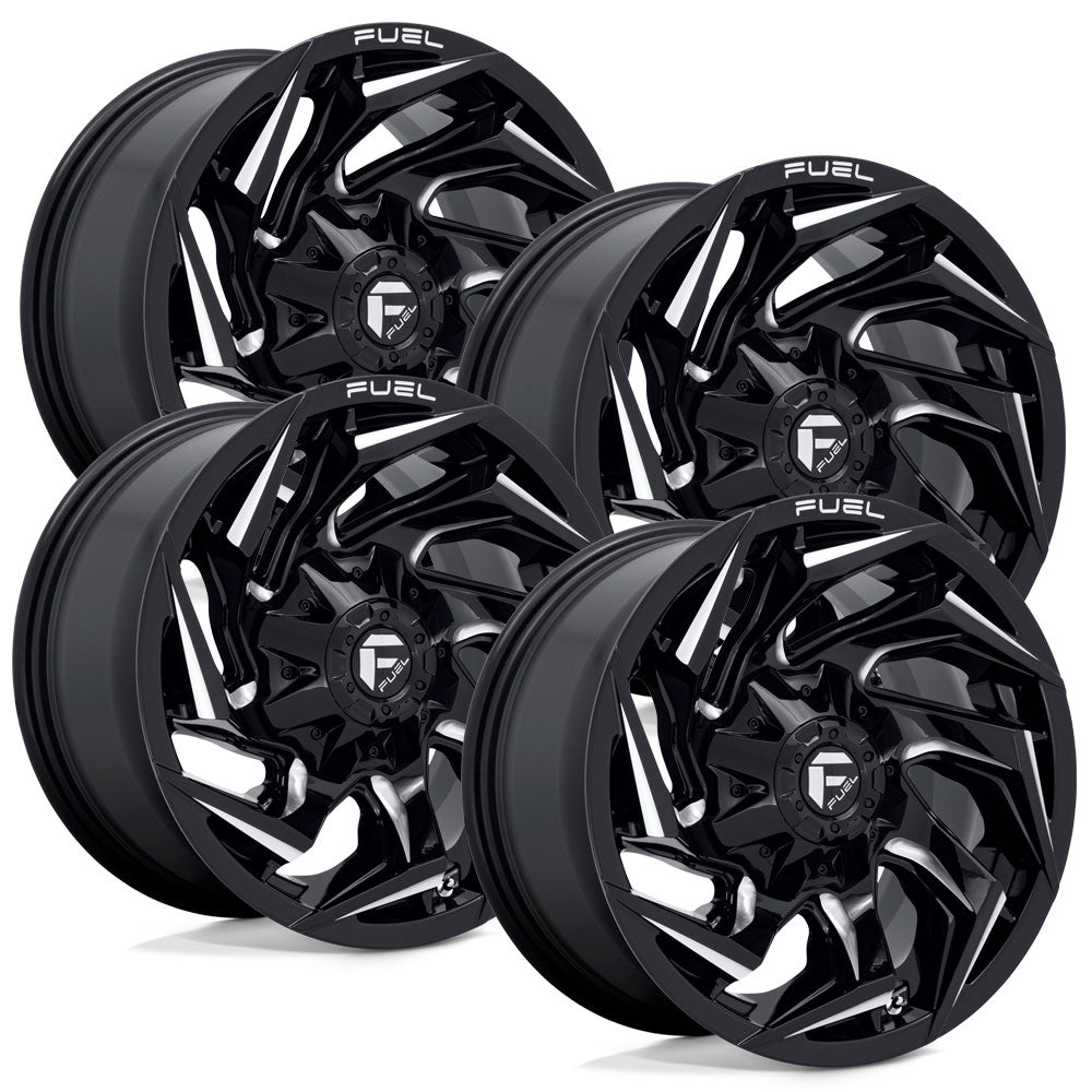 Fuel Rims Design Fuel Reaction D753 Black Aluminum Ford F250/F350 Wheel Kit (8x170 ...