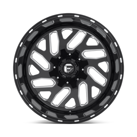 Fuel Triton D581 Milled Gloss Black Finish Aluminum Chevy / GMC SRW Wheel Kit (8x180)