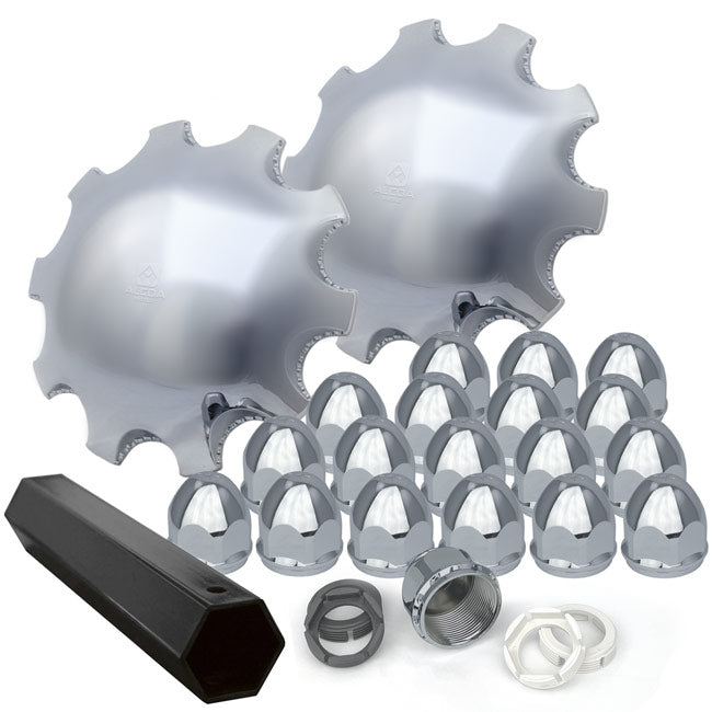 22.5 Stud-Pilot Polished 10 Lug Semi Wheel Kit – Buy Truck Wheels