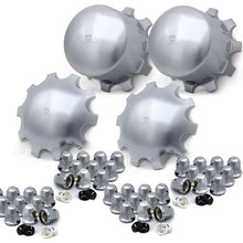 Load image into Gallery viewer, 4 Rounded Alcoa Hub Covers with 40 Hug-a-Lug Nut Covers