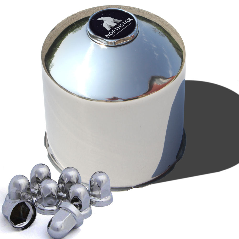 Stainless Steel Rear Northstar Hub Cover Kit for 33mm Nuts