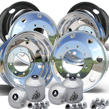 Load image into Gallery viewer, 22.5x7.5 Northstar 8x275mm Hub Pilot Mirror Polished Both Sides Wheel Kit