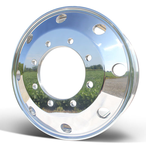 22.5" Northstar Mirror Polished Both Sides 8 Lug Motorhome Wheel Kit (8x275)