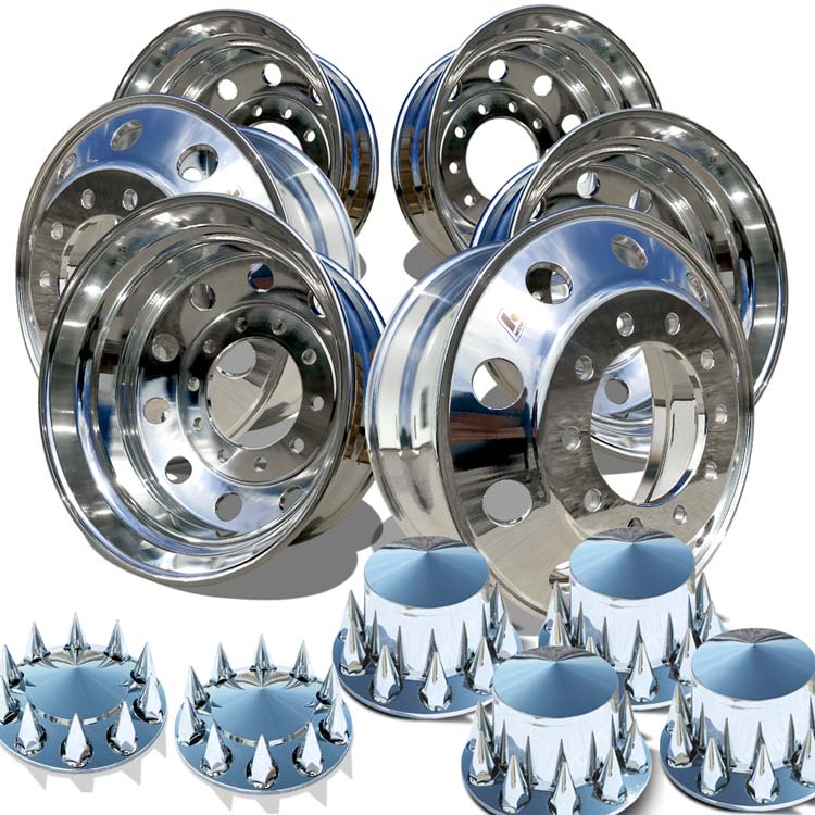 Accuride's 22.5x8.25 High Polished Wheels Tandem Axle Kit – Buy Truck ...