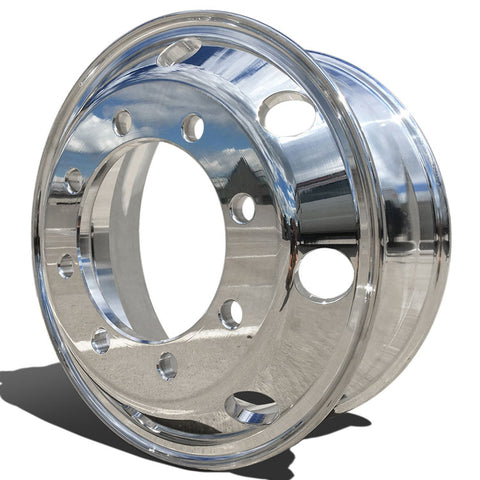 Front View Accuride Aluminum Rim 29695SP Ford F650, Freightliner Motor Homes, and International 4300 & 4700