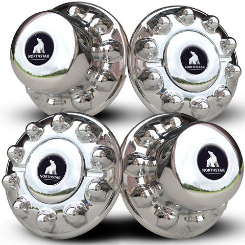 ABS Chrome Hub Cover Set for 10 on 225mm