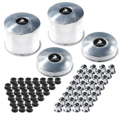 Northstar 8x6.5" Hub & Nut Cover Kit (Ford, Chevy, Dodge)