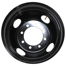 Load image into Gallery viewer, Rear View 22.5x7.50 Jantsa 8x275mm Hub Pilot 4 Hand Hole Black Steel